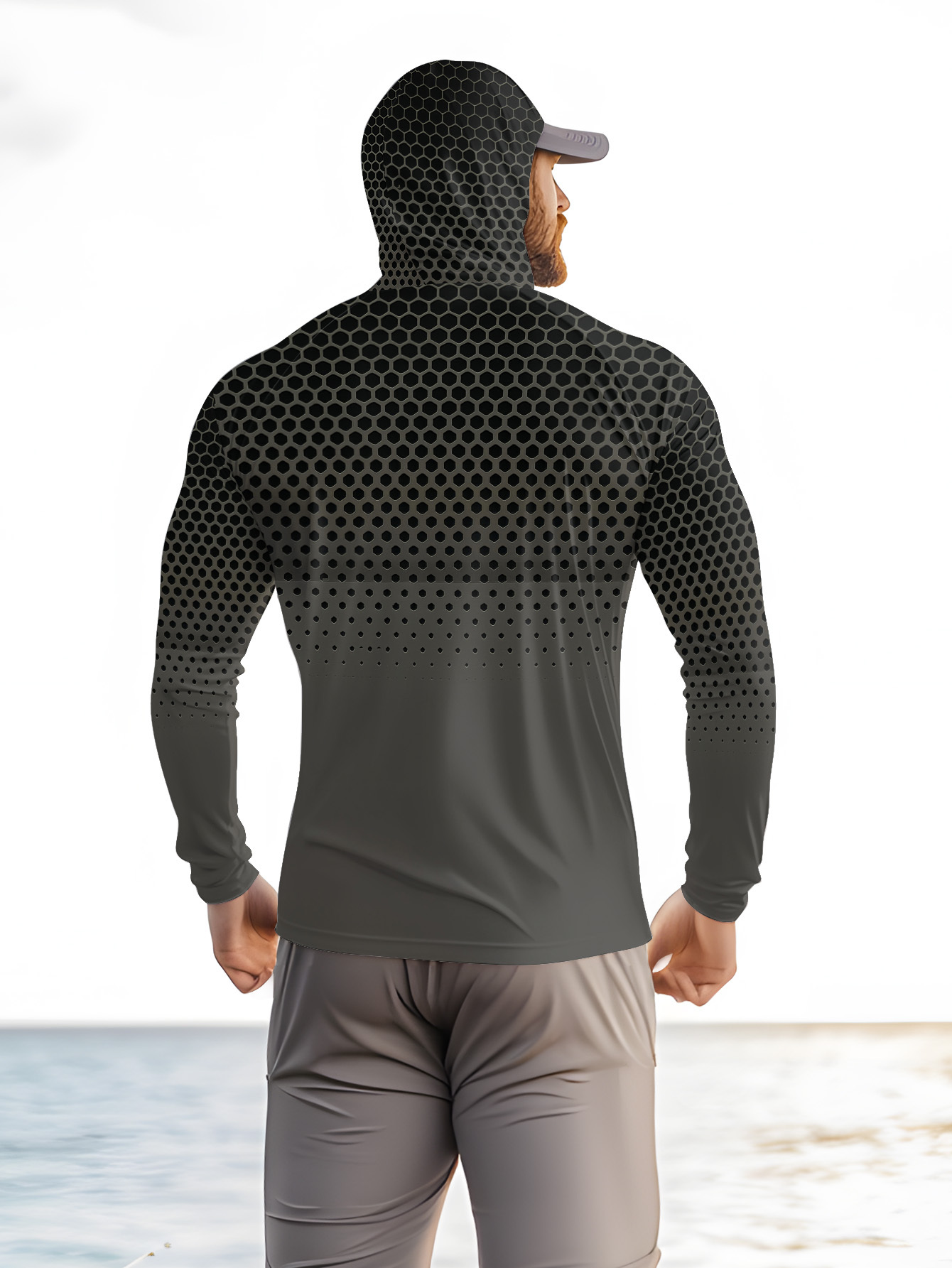Camisa de Pesca Masculina de V - Sports Mask Breathable avaliação e preço